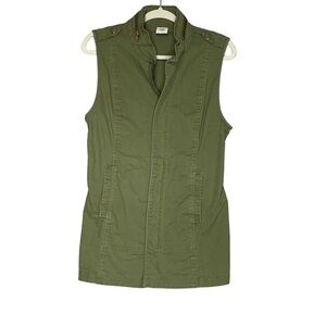 CAbi‎ Explorer cotton army green zipper vest. Size S